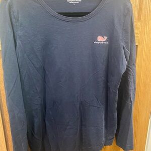 Vineyard Vines Men's Long Sleeve Navy Tee